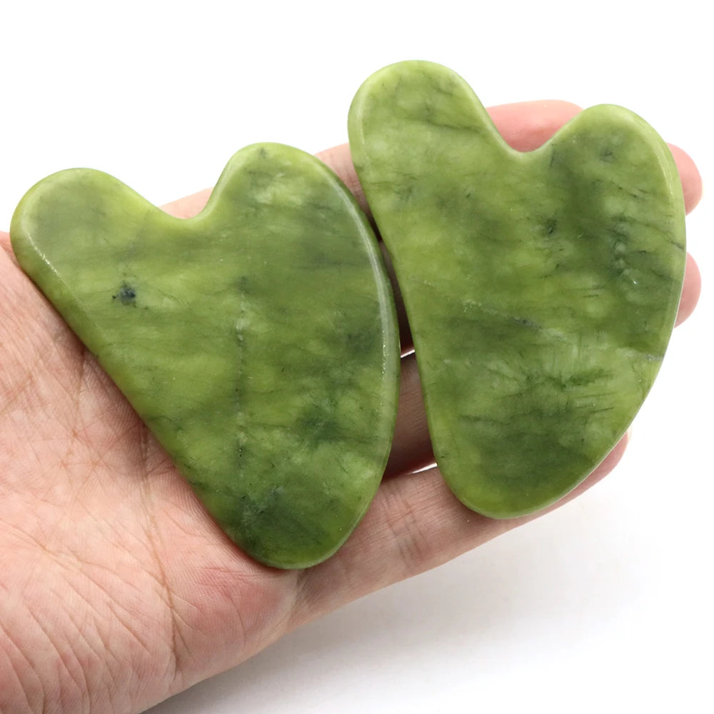 GuaSha Jade Facial Beauty Scraping Massage Tools Firm Skin Care Face Gua Sha SPA Physical Therapy Gue Che Roller Natural Stone