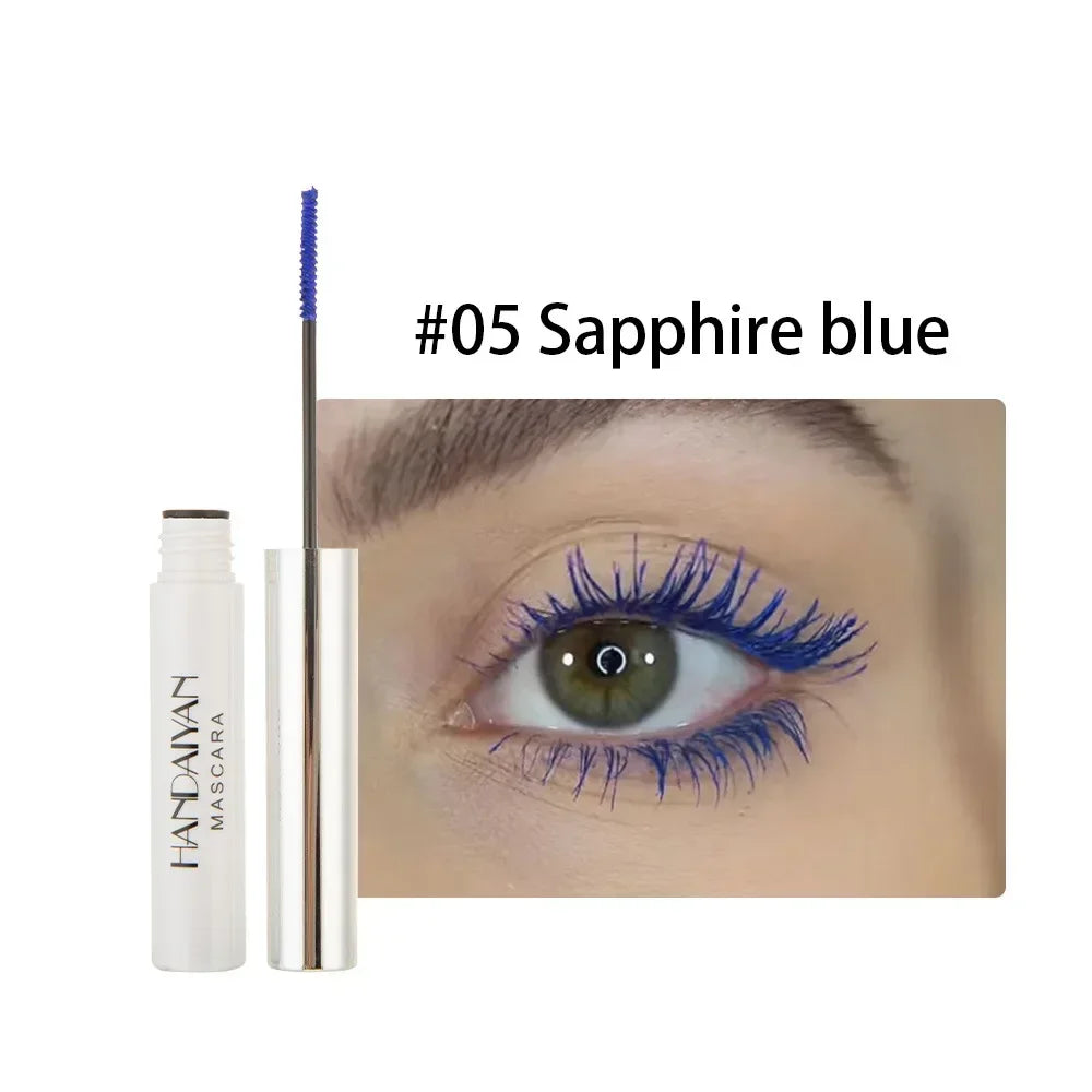 12 Color Mascara Waterproof Fast Dry Eyelashes Curls Extension Make-Up Eyelashes Blue Red Purple Black White Gold Ink Mascara