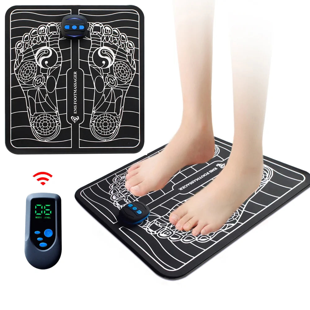 EMS Electric Foot Massager Mat 8 Modes Relieve Pain Muscle Stimulator Blood Circulation vibration Foot Massage Machine Feet SPA