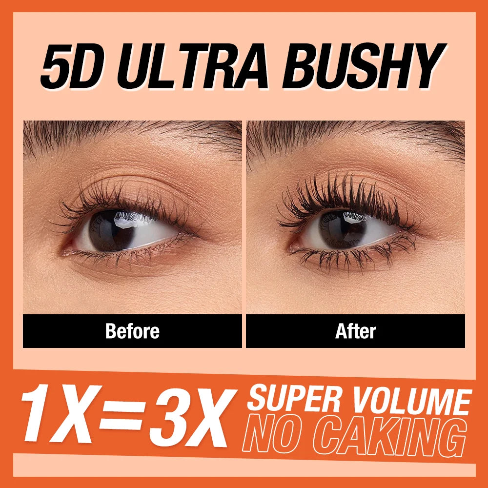 O.TWO.O Eyelash Mascara Lengthening Extension Eyelashes Thicker Waterproof 5D Silk Fiber Extra Volume Eye Mascara Cosmetics