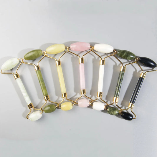 1PC Natural Jade Roller Massager Face Microniddle Roller Facial Skin Care SPA Acupuncture Massage Beauty Tool Dropshipping