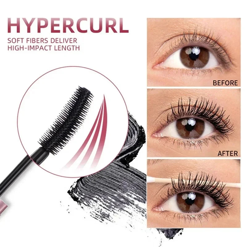 4D Mascara Makeup Lengthening Eyelash Extension Women Waterproof Fast Dry Long-wearing Lasting Mascara Big Eye Cosmetic