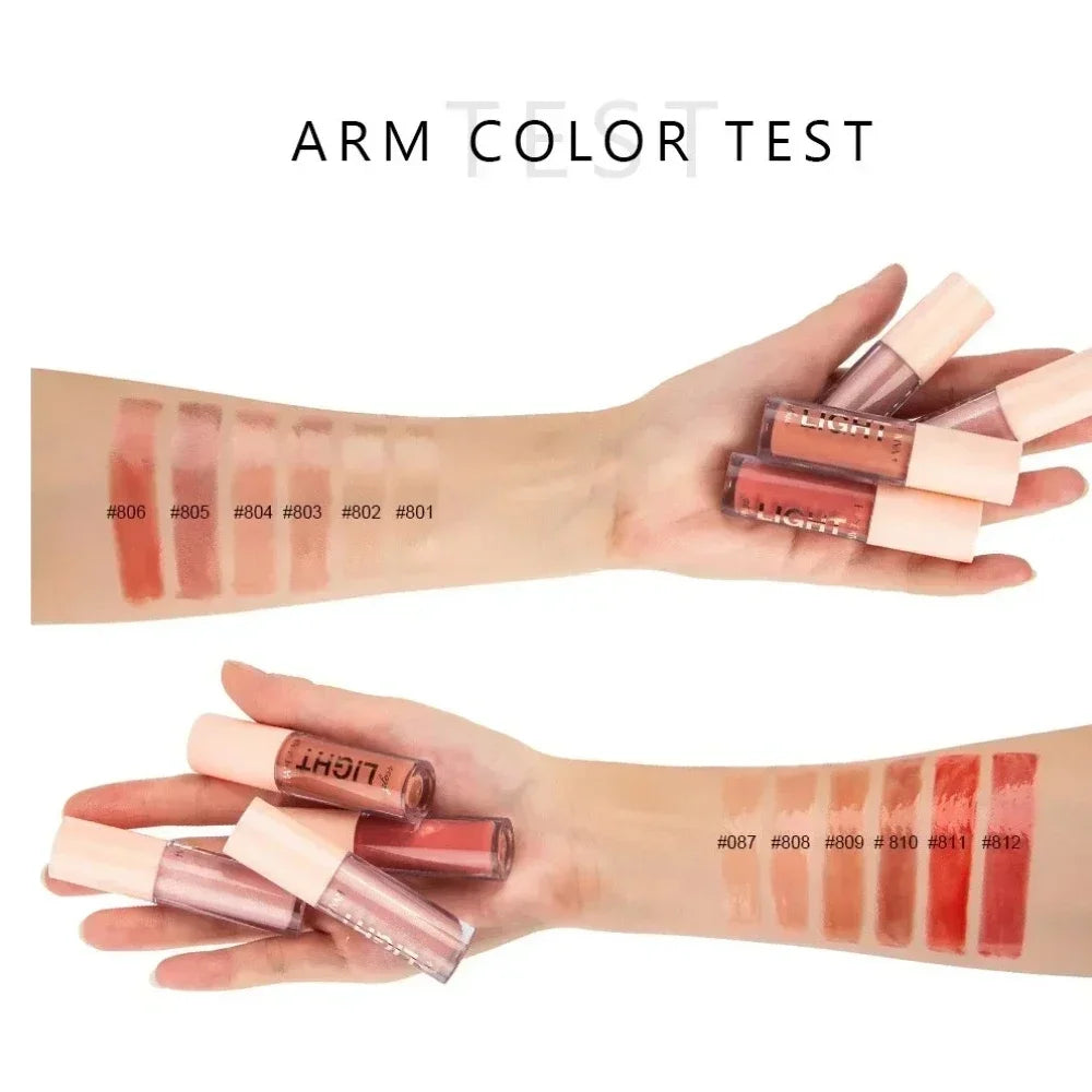 12Colors Mirror Pearl Lip Gloss Long-lasting Moisturizing Shine Glitter Lip Glaze Liquid Lipstick Women Makeup  Waterproof Glass