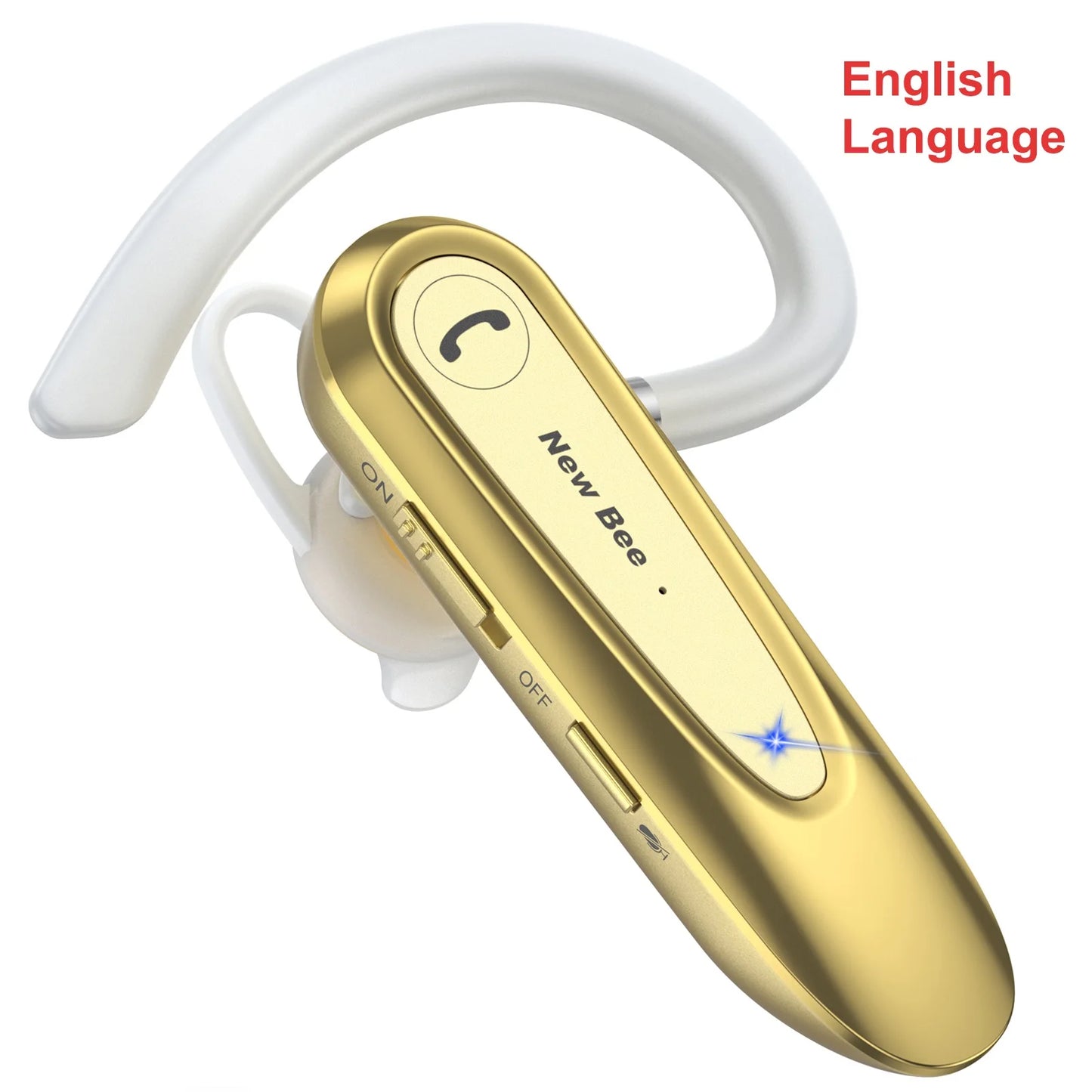 New Bee B45 Wireless Headset Bluetooth 5.0 Earphones Dual Mic Mute Handsfree Earbuds CVC8.0 Noise Reduction for Business Driving