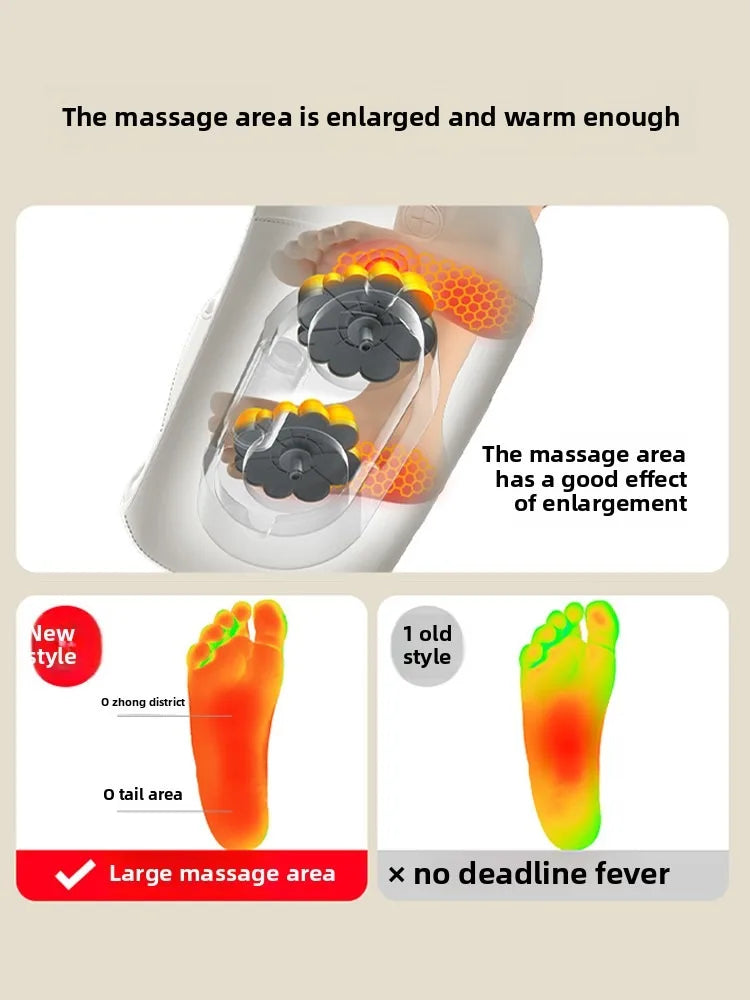 Ergonomic Electric Mini Foam Foot Massager Leg Calf Muscle Relax Circulation for Home Office Work Hot Compress Shiatsu Kneading