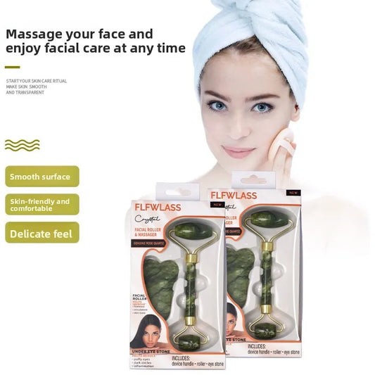 2pcs Guasha Natural Stone Massage Face Jade Roller Gua Sha Massage Tool Set SPA Body Visage Rouleau De Massage Rouleau Visage