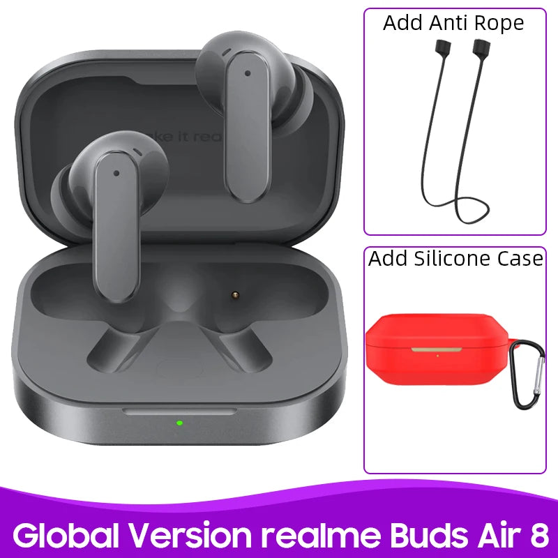 realme Buds Air 8 55dB Ultra Depth Noise Cancellation Global Version True Wireless Earphone Bluetooth 5.4 Earbuds LHDC 5.0 IP55