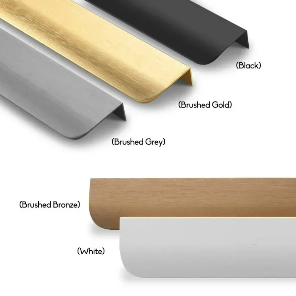 Simple Hidden Cabinet Handles  Kitchen Cupboard Door Pulls Elegance Long Handles Aluminum Alloy  Furniture Handle Hardware