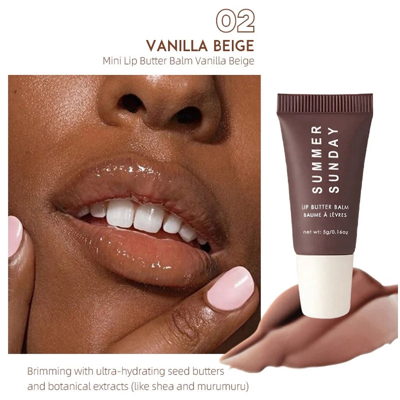 Summer Lip Glaze 4pcs Buttery Moisturizing Long-lasting Moisturizing Shows Good Complexion Easy To Color Tinted Lip Balm Set Box