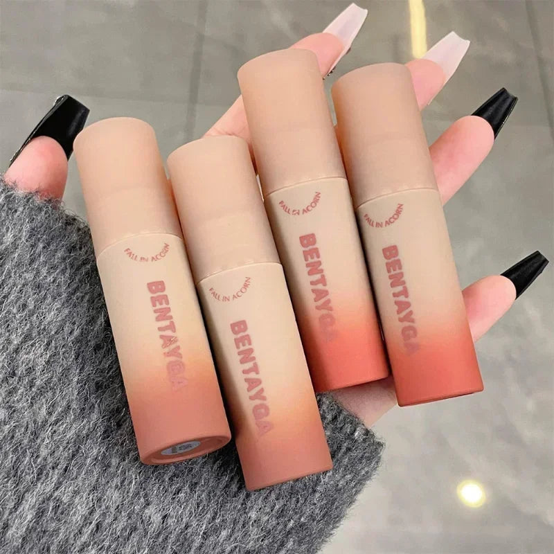 6 Colors Matte Lip Gloss Waterproof Easy To Wear Velvet Rose Red Brown Lip Mud Nude Lasting Liquid Lipstick Lips Makeup Cosmetic