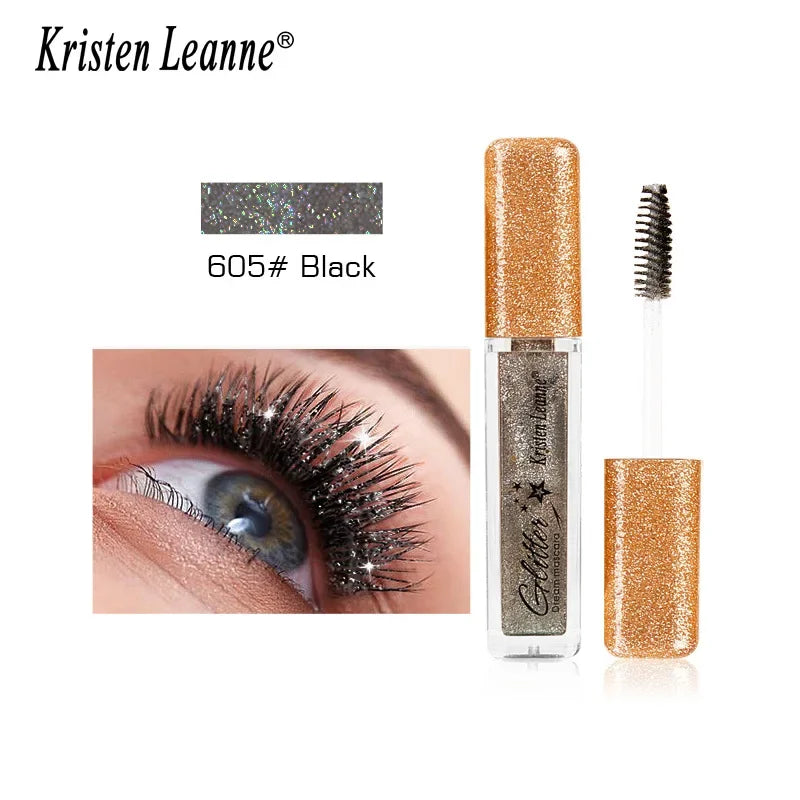 Silver Diamond Glitter Mascara Fast Dry Eyelashes Curls Extension Make-Up Waterproof Long-lasting Lengthens Eye Lash Mascara