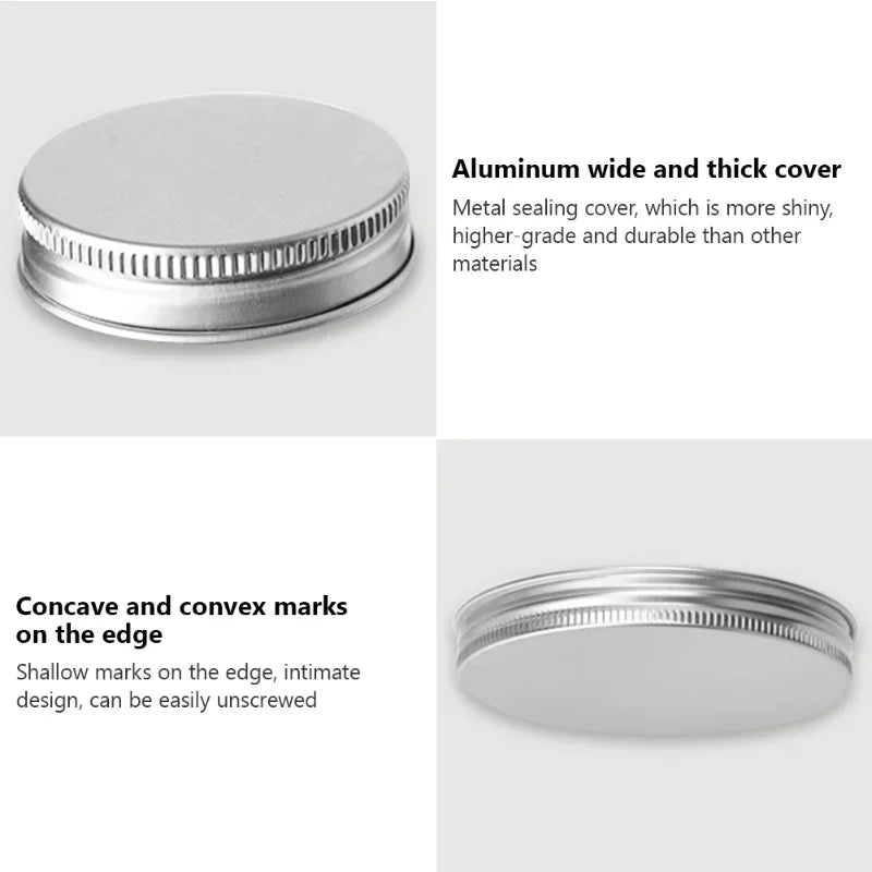 50pcs/Lot 30/50/60/80/100/120/150ML Storage Jars Empty Plastic Jar With Aluminum Lid Cosmetic Containers Face Cream Sample Pot