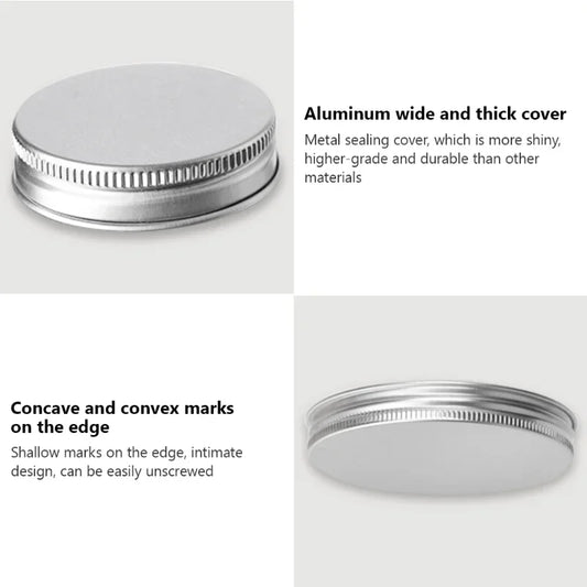 50pcs/Lot 30/50/60/80/100/120/150ML Storage Jars Empty Plastic Jar With Aluminum Lid Cosmetic Containers Face Cream Sample Pot
