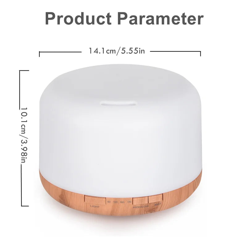 Wood Grain Aroma Diffuser Air Humidifier Essential Oil Machine With Colorful Night Lights USB Humidifier Mini Size Humidifier