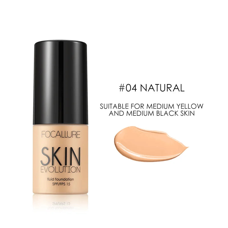 FOCALLURE Face Liquid Foundation Oil Control Moisturizer Full Coverage Concealer Matte Primer Base Cream Foundation Makeup