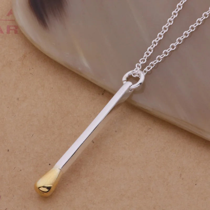 925 Sterling silver Necklace Matches Pendant High Quality  Fashion Jewelry For Women Exquisite Wedding Party Gift