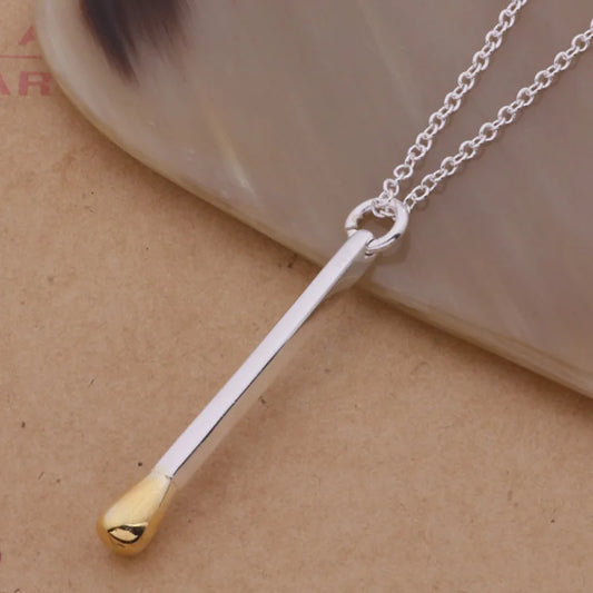 925 Sterling silver Necklace Matches Pendant High Quality  Fashion Jewelry For Women Exquisite Wedding Party Gift