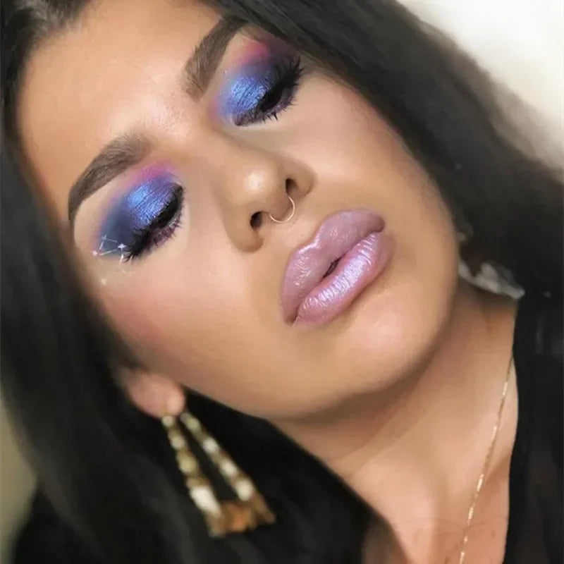 6 Colors Laser Holographic Lip Gloss Liquid Lipstick Mermaid Pigment Longlasting Glitter Lipgloss Waterproof Metallic Lip Makeup