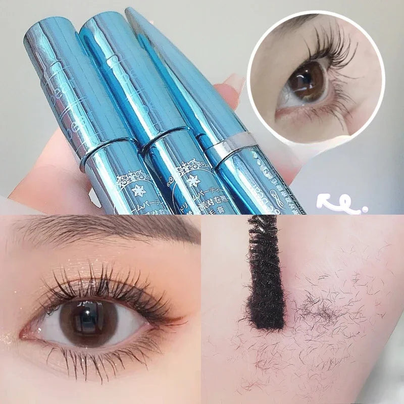 Silk Fiber Lash Mascara Waterproof Long Lasting Extension Eyelashes Thin and Long Black Eyelash Makeup Cosmetic Mascara