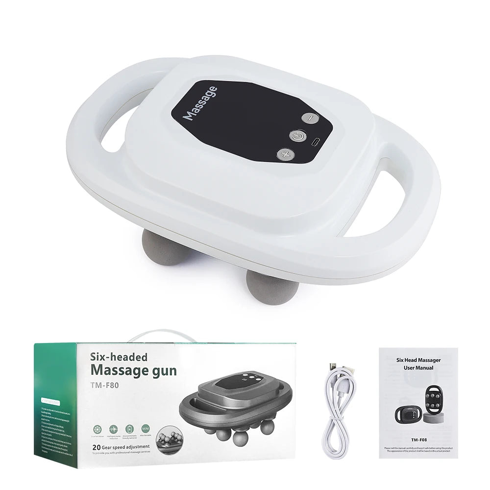 Fascia Gun 42-heads Deep High Frequency Vibration 42mm Wireless Waist and Back Massager Body Relaxation Shoulder Calf Massager