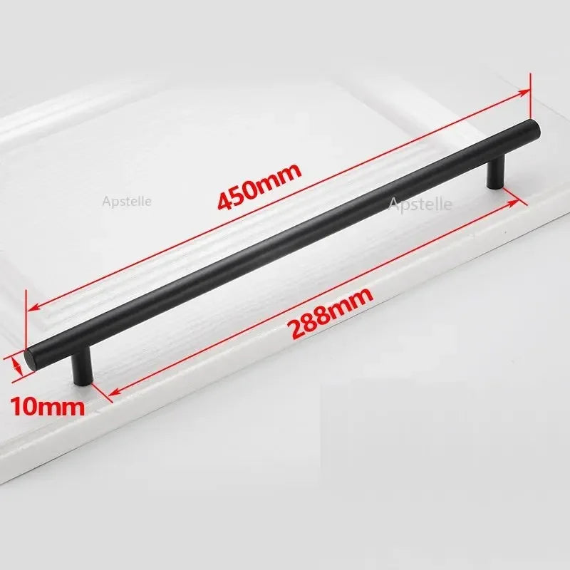 Apstelle Black Golden Cupboard Handle Brushed Stainless Steel Kitchen Cabinet Door Knob Furniture Drawer Pulls Bar Handle