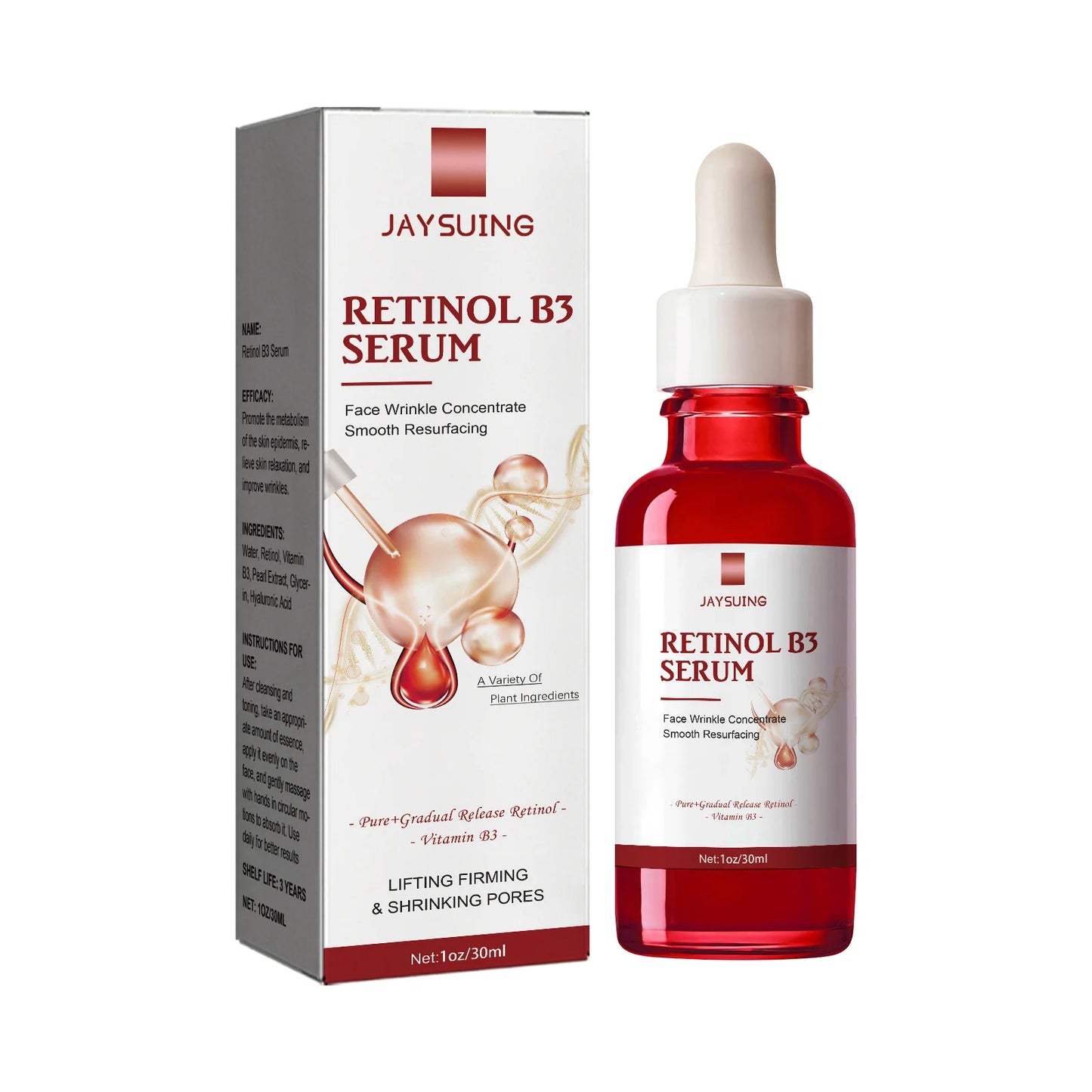 30ml  Concentrated Serum Anti Aging Pure Retinol Vitamin B3 Vitamin C Niacinamide Serum Facial Essence Blue Copper Peptide Base