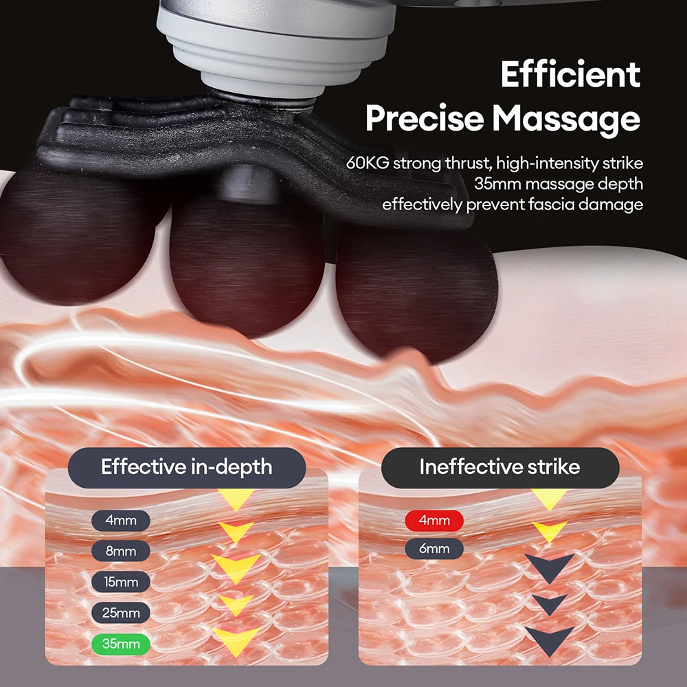 48-Heads Body Massage Gun High-Frequency Vibration Fascia Gun Back Waist Thigh Massager Neck Shoulder Massager Muscle masajeador