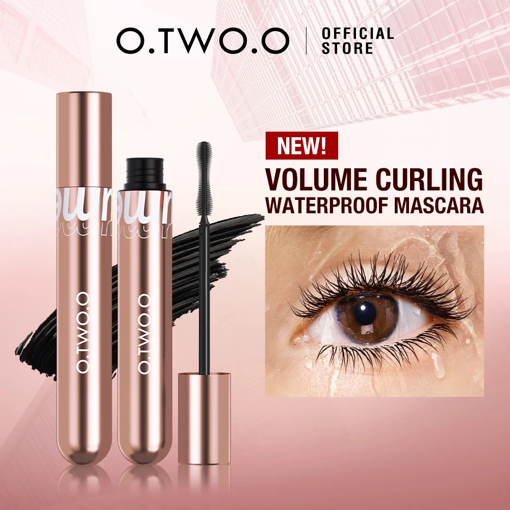O.TWO.O 4D Mascara Black Lengthening Volume Silky Eyelash Extension Smudge-proof Curling Eye Cosmetic 36Hours Waterproof Mascara