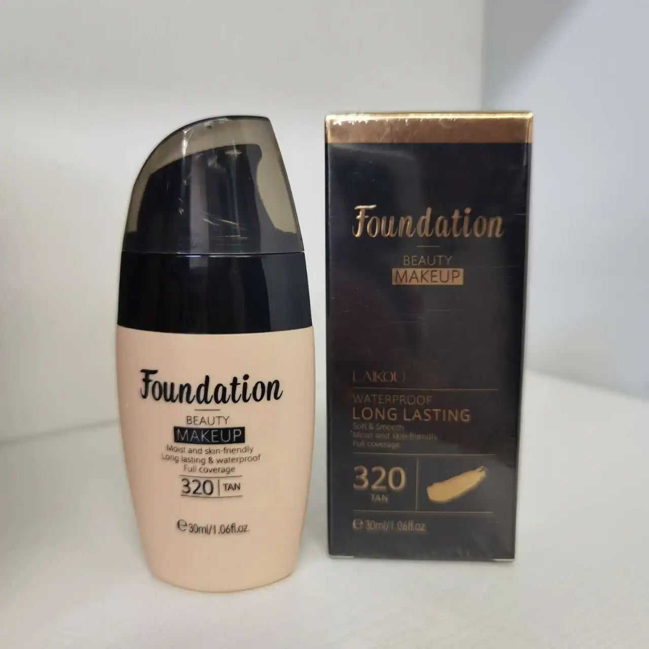 LAIKOU 30ml Liquid Foundation Waterproof Makeup High Coverage Concealer Long-lasting Cover Dark Circle Brighten Matte BB Cream