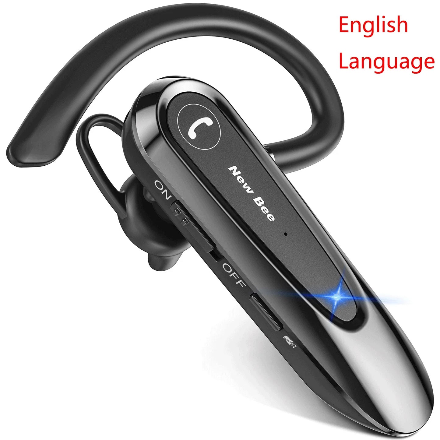 New Bee B45 Wireless Headset Bluetooth 5.0 Earphones Dual Mic Mute Handsfree Earbuds CVC8.0 Noise Reduction for Business Driving
