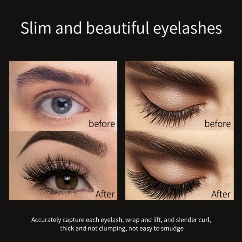 4D Mascara Makeup Lengthening Eyelash Extension Women Waterproof Fast Dry Long-wearing Lasting Mascara Big Eye Cosmetic