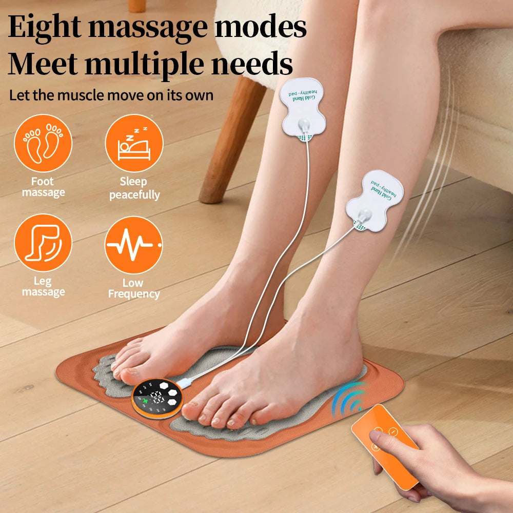 3D Foot Massage Mat Electric Leg Massager for Blood Circulation Edema Muscle Relaxation Pad USB Rechargeable Fitness Home