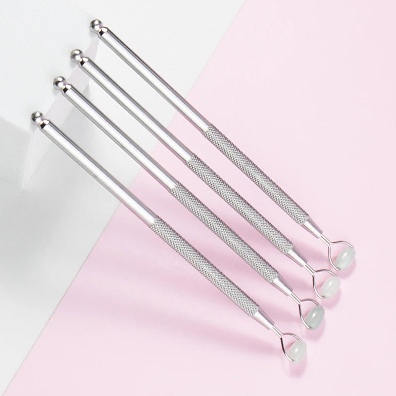 Eye Anti Wrinkle Natural Jade Roller Guasha Skin Scraper Facial Set Stone Firming Face Anti-Aging Puffy Eyes Massager