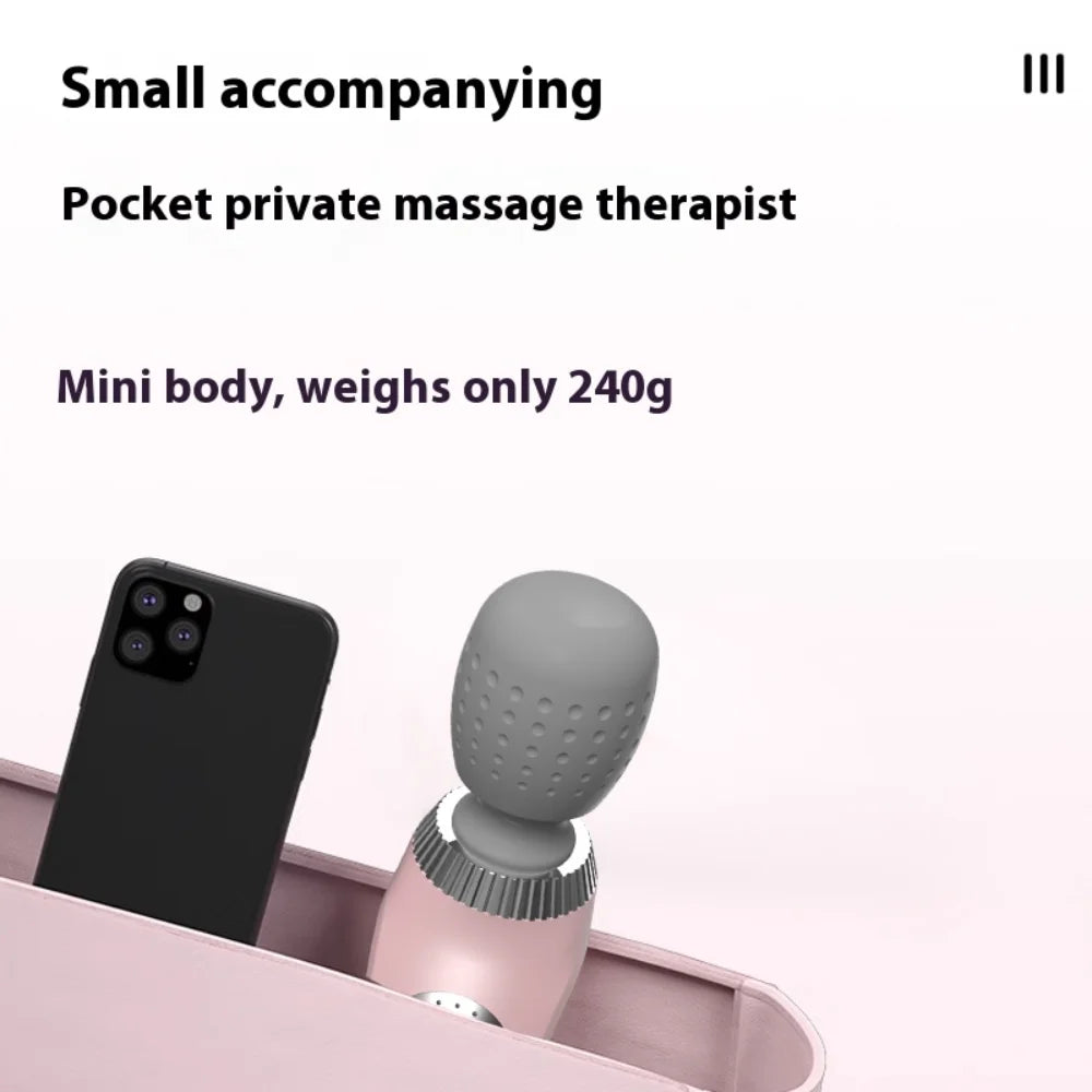 Deep Tissue Massage Gun USB Rechargeable Portable Full Body Muscle Massage 5-speed Adjustable Fascia Gun Pink and Black