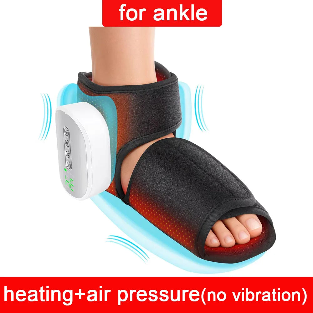 Wireless Electric Ankle Joint Support Massager Brace Vibration Heating Hot Compress Airbag 3 Modes Deep Foot Muscle Relaxation
