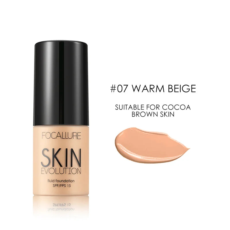 FOCALLURE Face Liquid Foundation Oil Control Moisturizer Full Coverage Concealer Matte Primer Base Cream Foundation Makeup