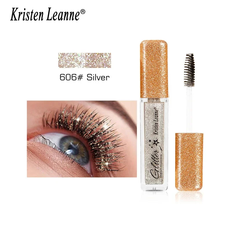 Silver Diamond Glitter Mascara Fast Dry Eyelashes Curls Extension Make-Up Waterproof Long-lasting Lengthens Eye Lash Mascara