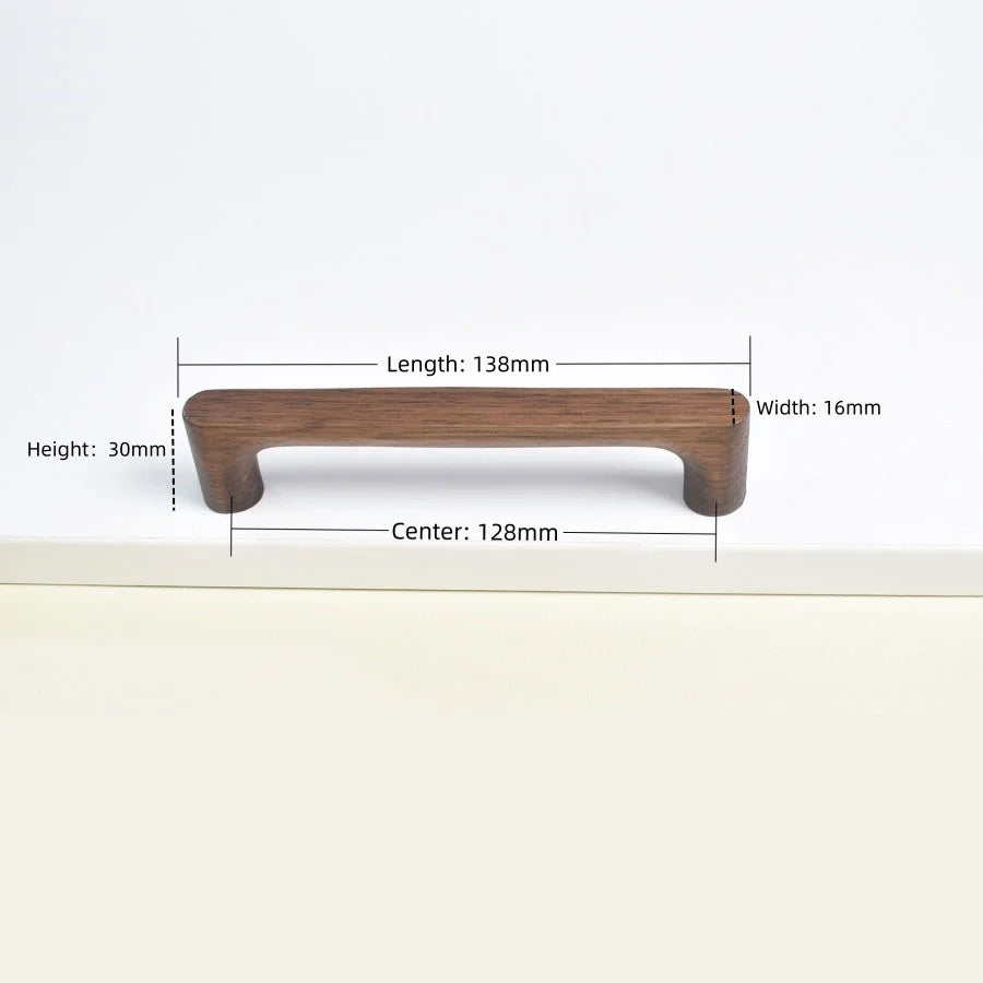 Nordic Wood Cabinet Handle Solid Wooden Kitchen Door Handle Dresser Wardrobe Knobs Cupboard Drawer Pull Furniture Handles