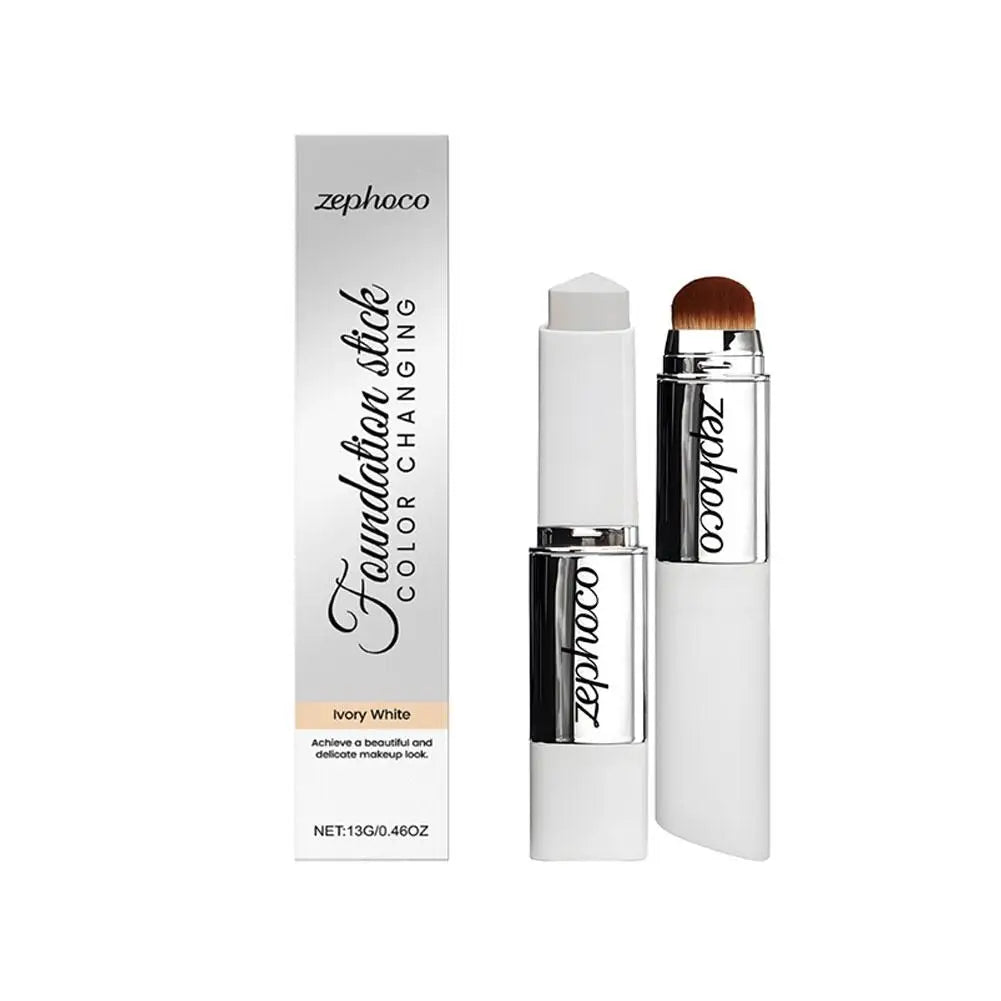 ZEPHOCO 2-in-1 Color Changing Foundation Stick Long Lasting Moisturizing Lightweight Foundation High Concealer Power Makeup