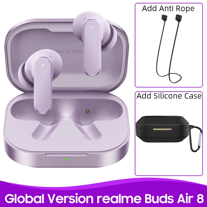 realme Buds Air 8 55dB Ultra Depth Noise Cancellation Global Version True Wireless Earphone Bluetooth 5.4 Earbuds LHDC 5.0 IP55