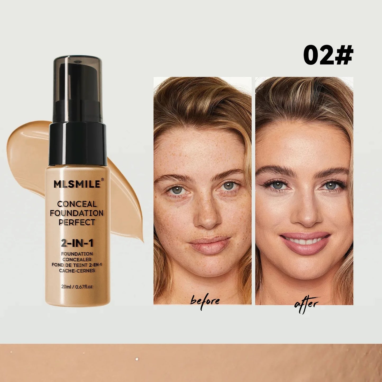 Long-lasting Foundation Oil Control Full Coverage Foundation Cream Transfer Proof and Concealing Liquid Matte Finish Daily Use