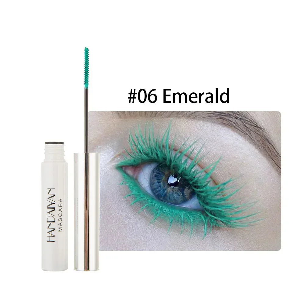 12 Color Mascara Waterproof Fast Dry Eyelashes Curls Extension Make-Up Eyelashes Blue Red Purple Black White Gold Ink Mascara