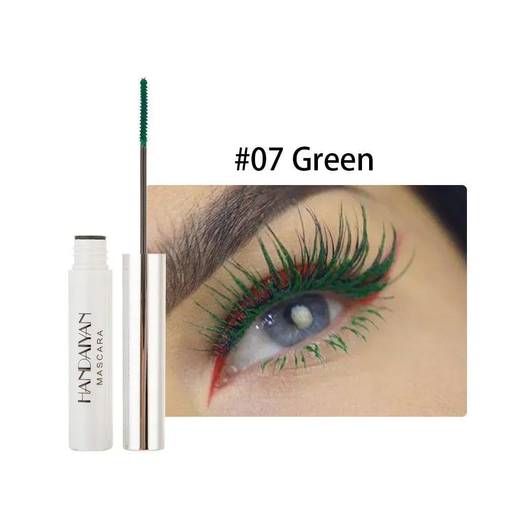 12 Color Mascara Waterproof Fast Dry Eyelashes Curls Extension Make-Up Eyelashes Blue Red Purple Black White Gold Ink Mascara