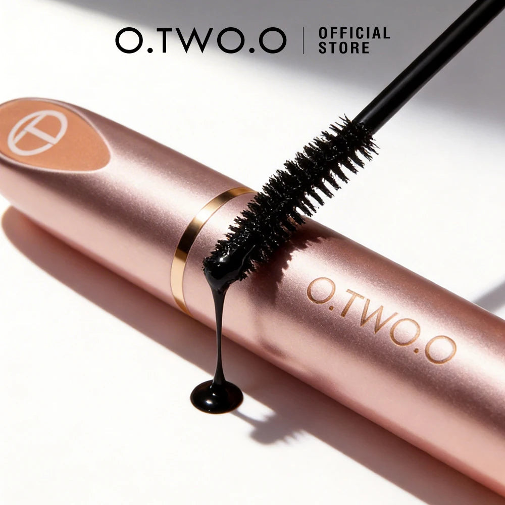 O.TWO.O Black Mascara 3D Silk Fiber Waterproof Long-lasting Extension Volume Lengthen Curling Oversize Volume Mascara Eye Makeup