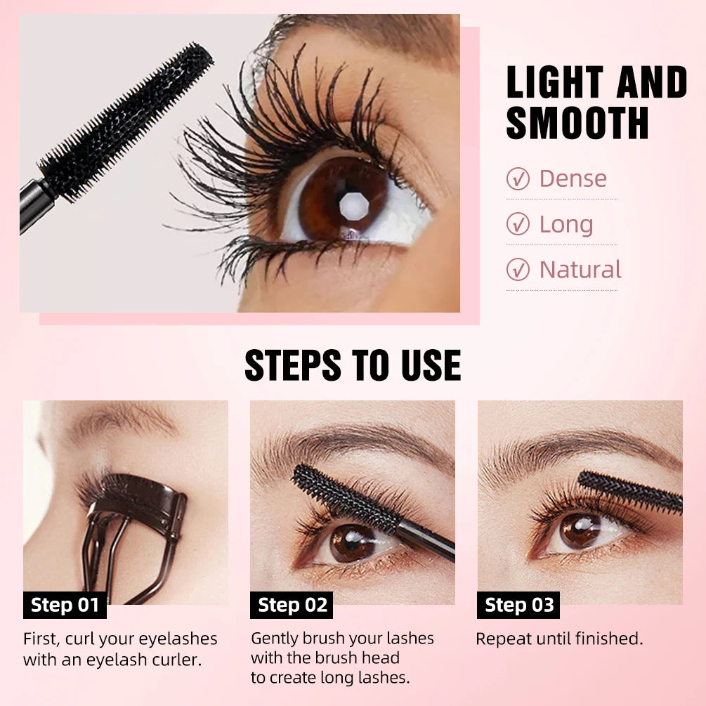 Eyelashes Lengthening Mascara Waterproof Long Lasting Silky Lash Black Eyelashes Extension Make Up Beauty Eye Korean Cosmetic