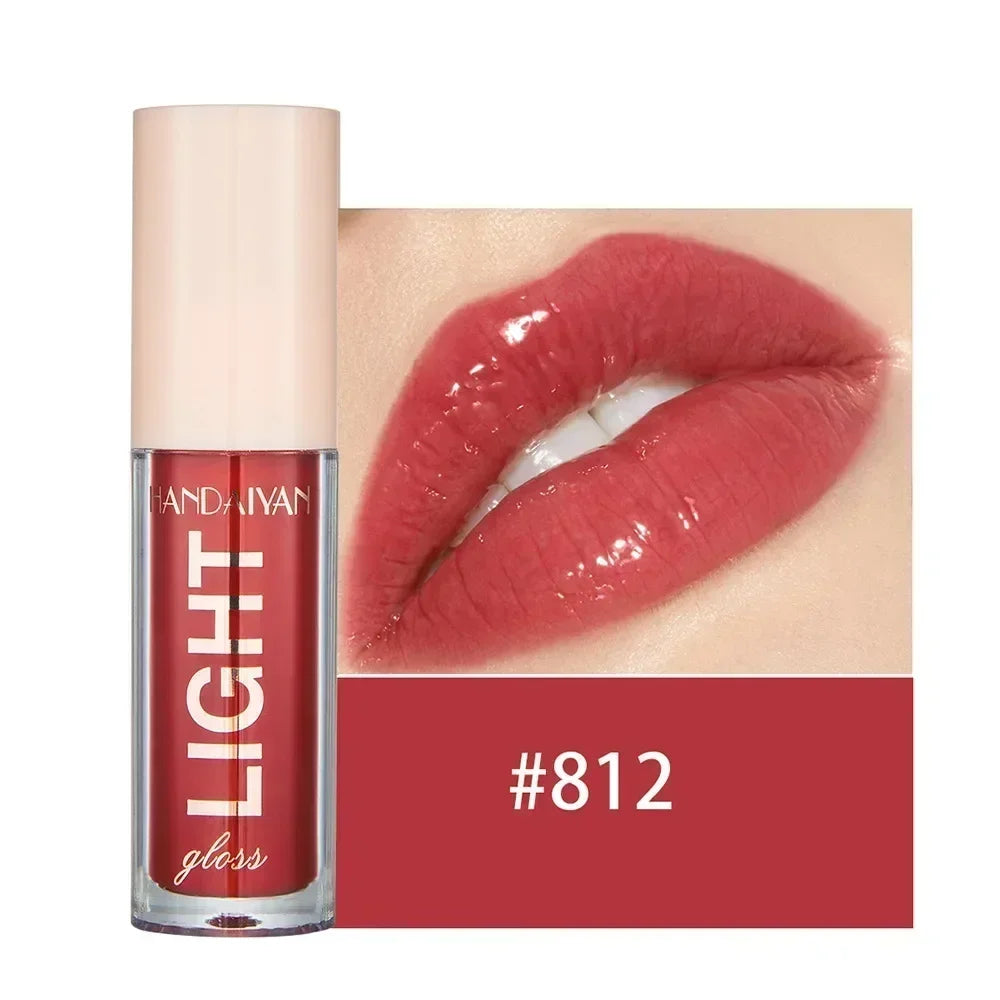 12Colors Mirror Pearl Lip Gloss Long-lasting Moisturizing Shine Glitter Lip Glaze Liquid Lipstick Women Makeup  Waterproof Glass