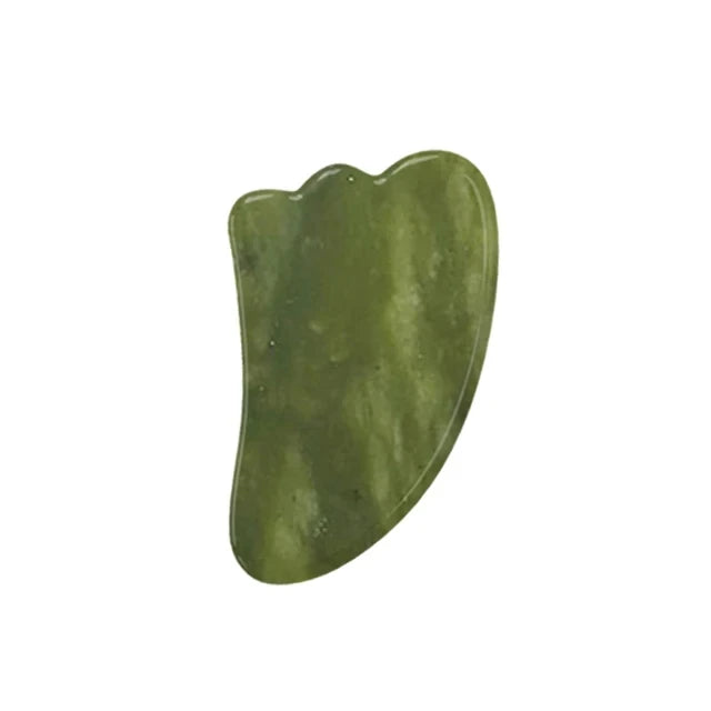 Natural Xiuyan Jade Facial Mask Gouache Scraper Roller Massager Jade Stone Guasha Cold Therapy Anti Aging Jade Mask Beauty Tool