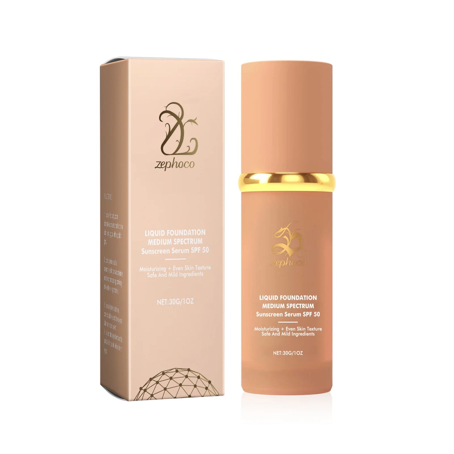 4-in-1 Foundation Liquid Soft Matte Long Lasting Hydrating Makeup Base Spf 50 Waterproof Magic Color Changing Foundation Liquid