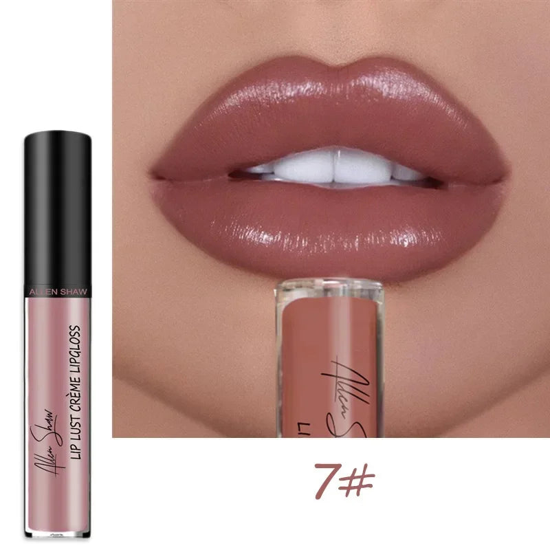 12Colors Sexy Shiny Lipstick Waterproof Long Lasting Moist High-quality Lip Gloss Vivid Colorful Lipgloss Women Makeup Maquiagem