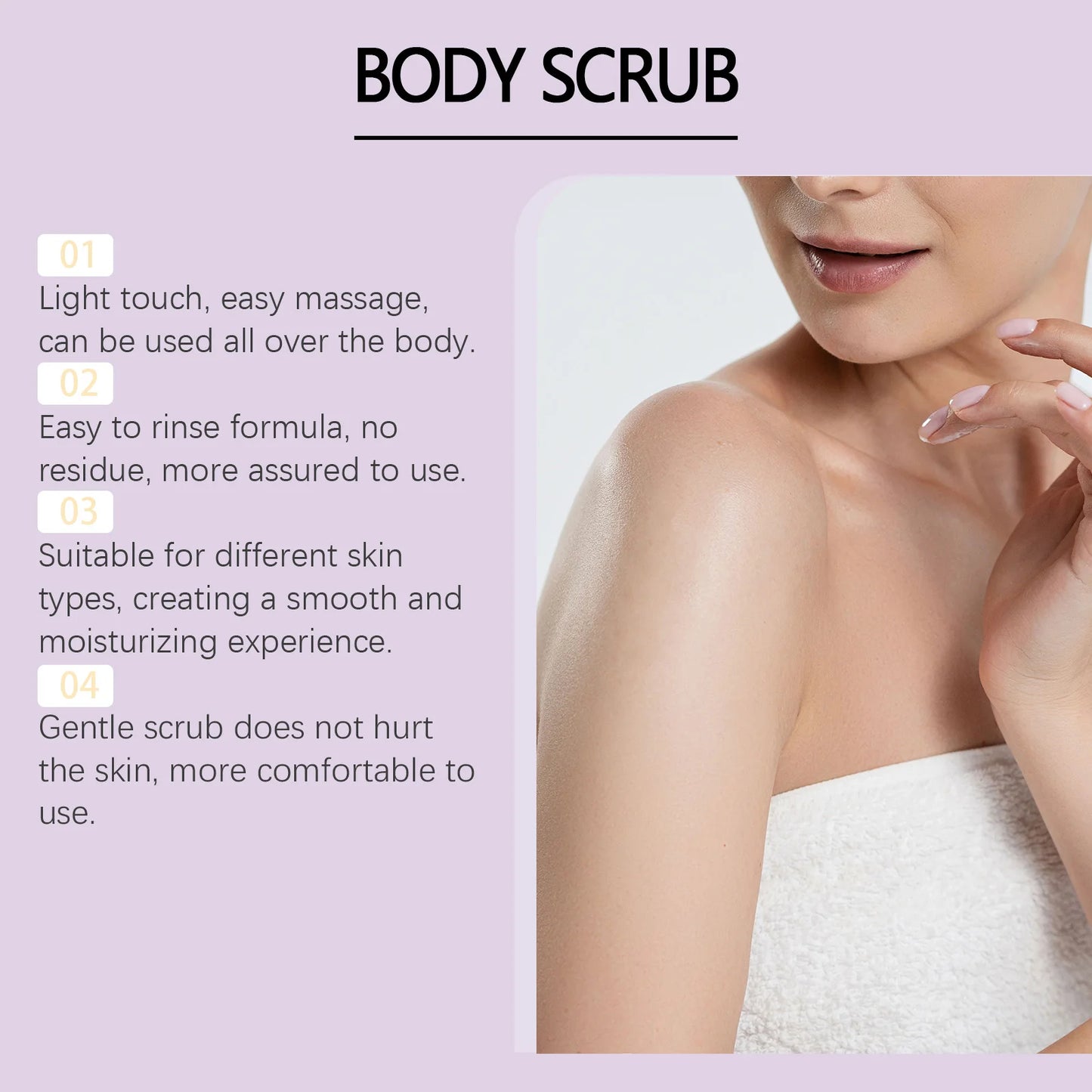 HOYGI Peach Body Scrub Deep Cleansing Underarm Removes Dirt Reduce Dryness Bleaching Exfoliation Chicken Skin Removal Skin Care